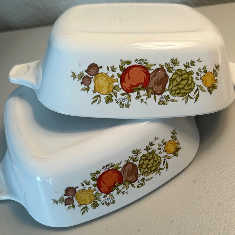 Vintage CorningWare Spice of Life P-41-B Petite Casserole Dish Set 1¾ Cup